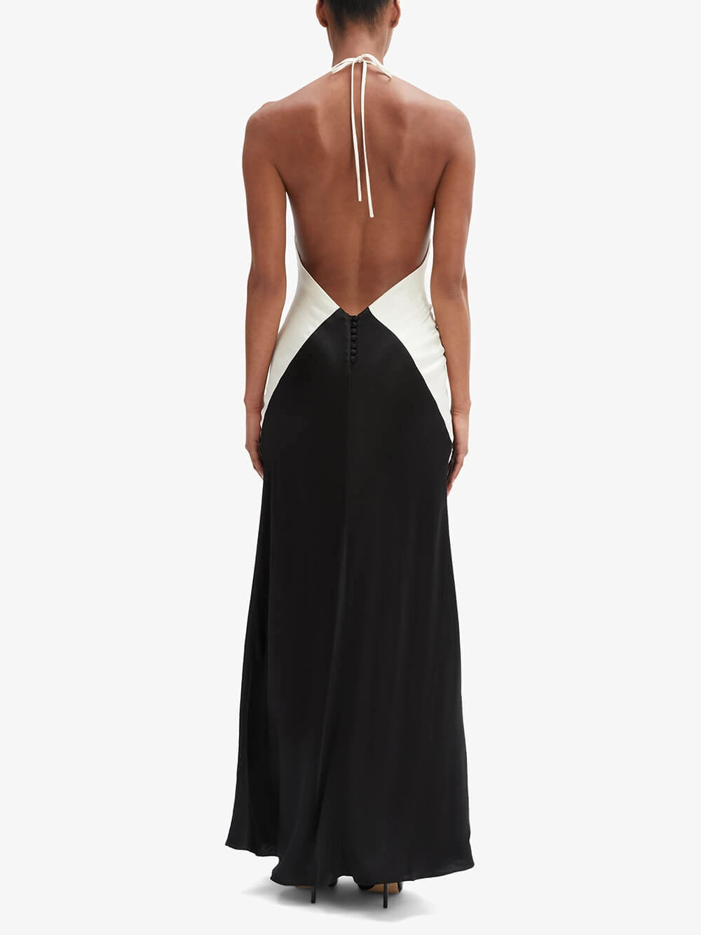 MM | Noir & Ivory Contrast Maxi Dress