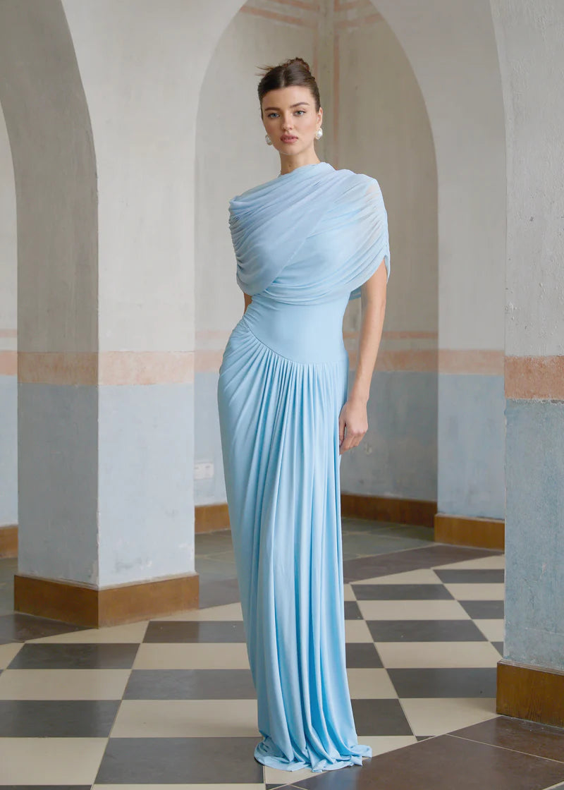 Amara | Baby Blue Silhouette Dress