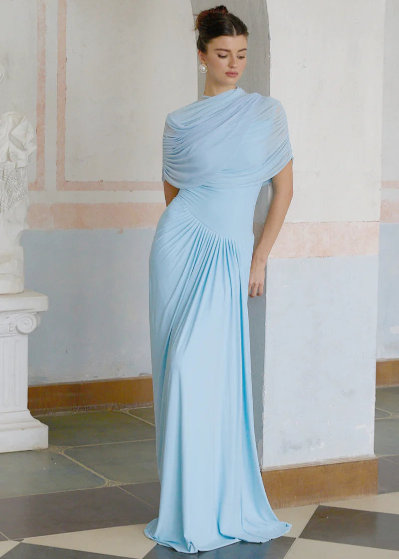 Amara | Baby Blue Silhouette Dress