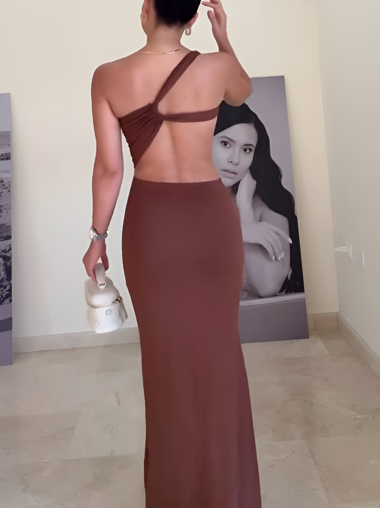 Lunara Bronze Maxi Dress