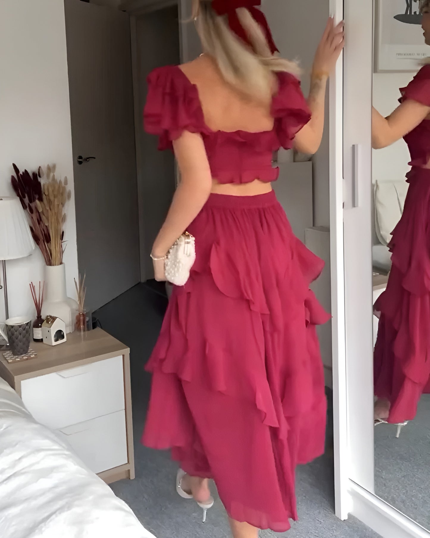 Red Wine Midi Dress