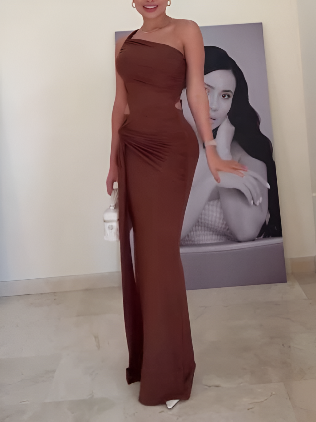 Lunara Bronze Maxi Dress