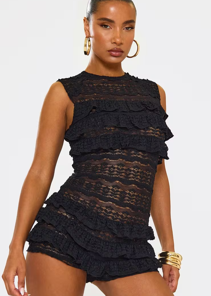 MM | Frilled Layered Sleeveless Playsuit