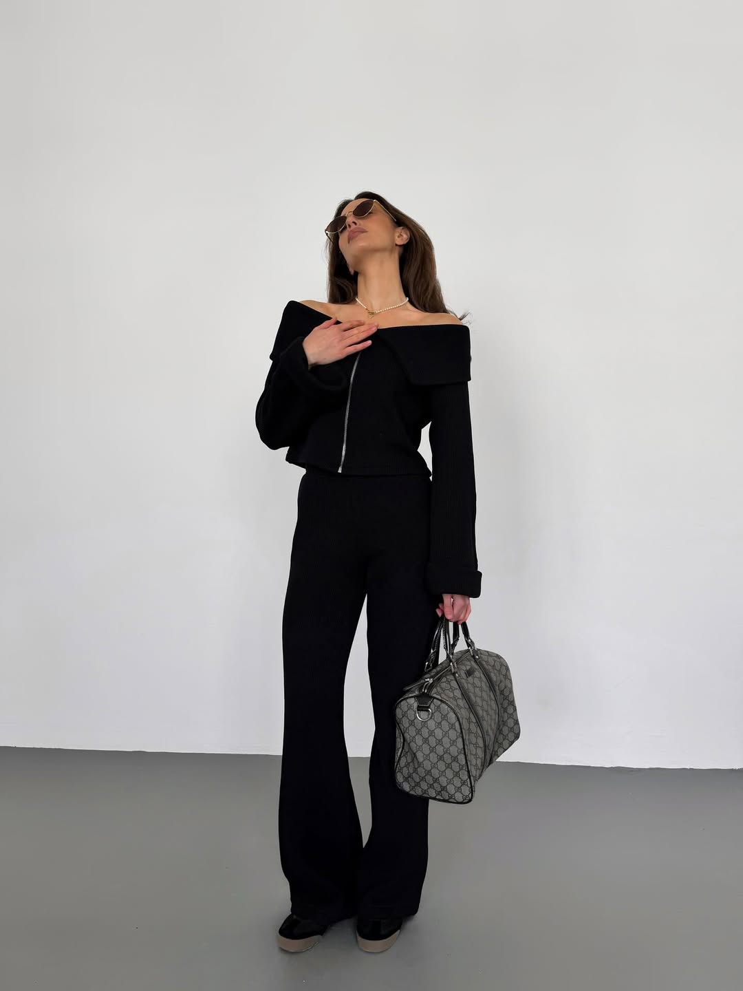 Knit Off Shoulder Lounge Set