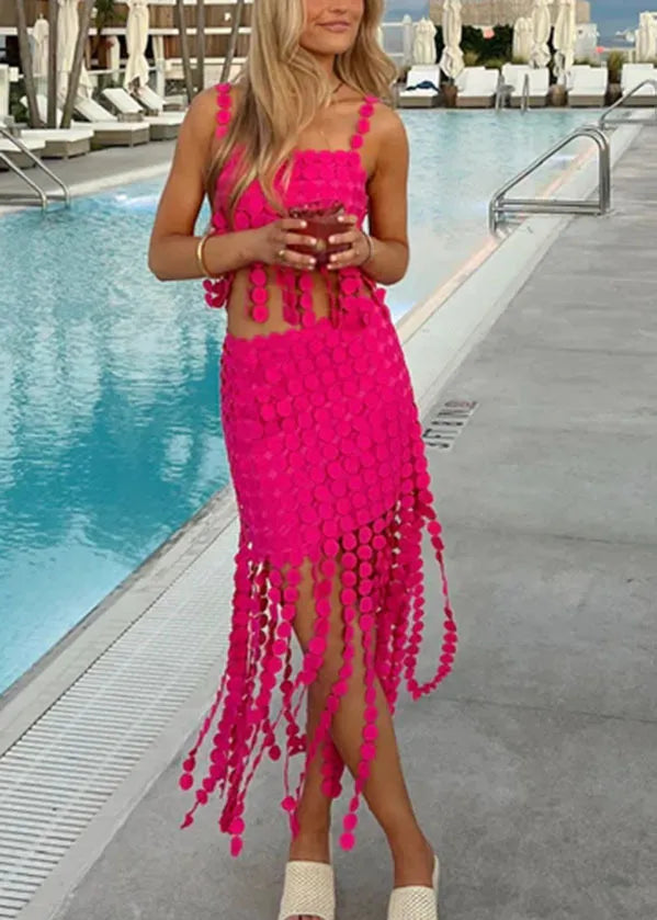 Caitlin Embroided Square Neck Set