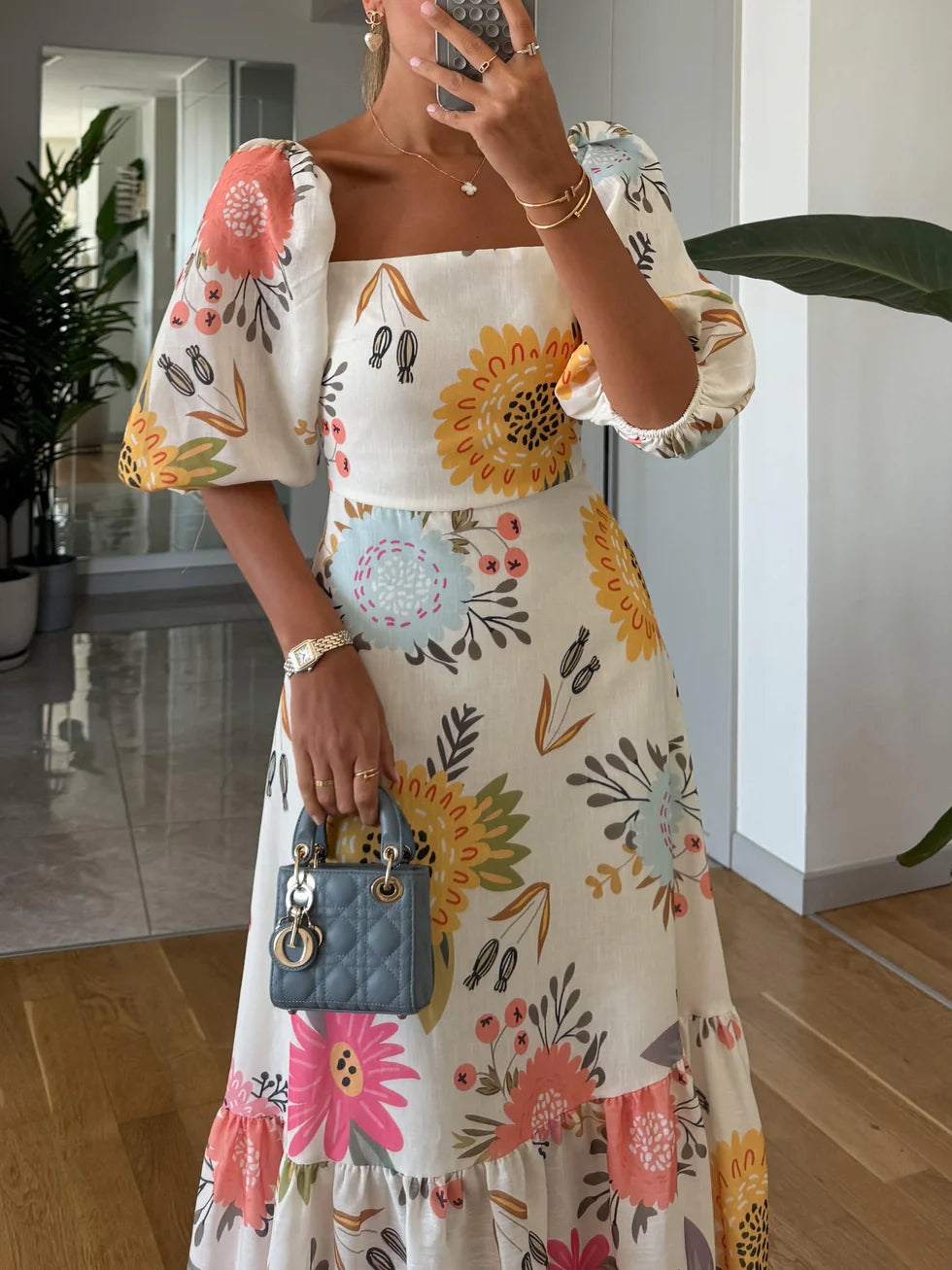Daisy Mirage Midi Dress