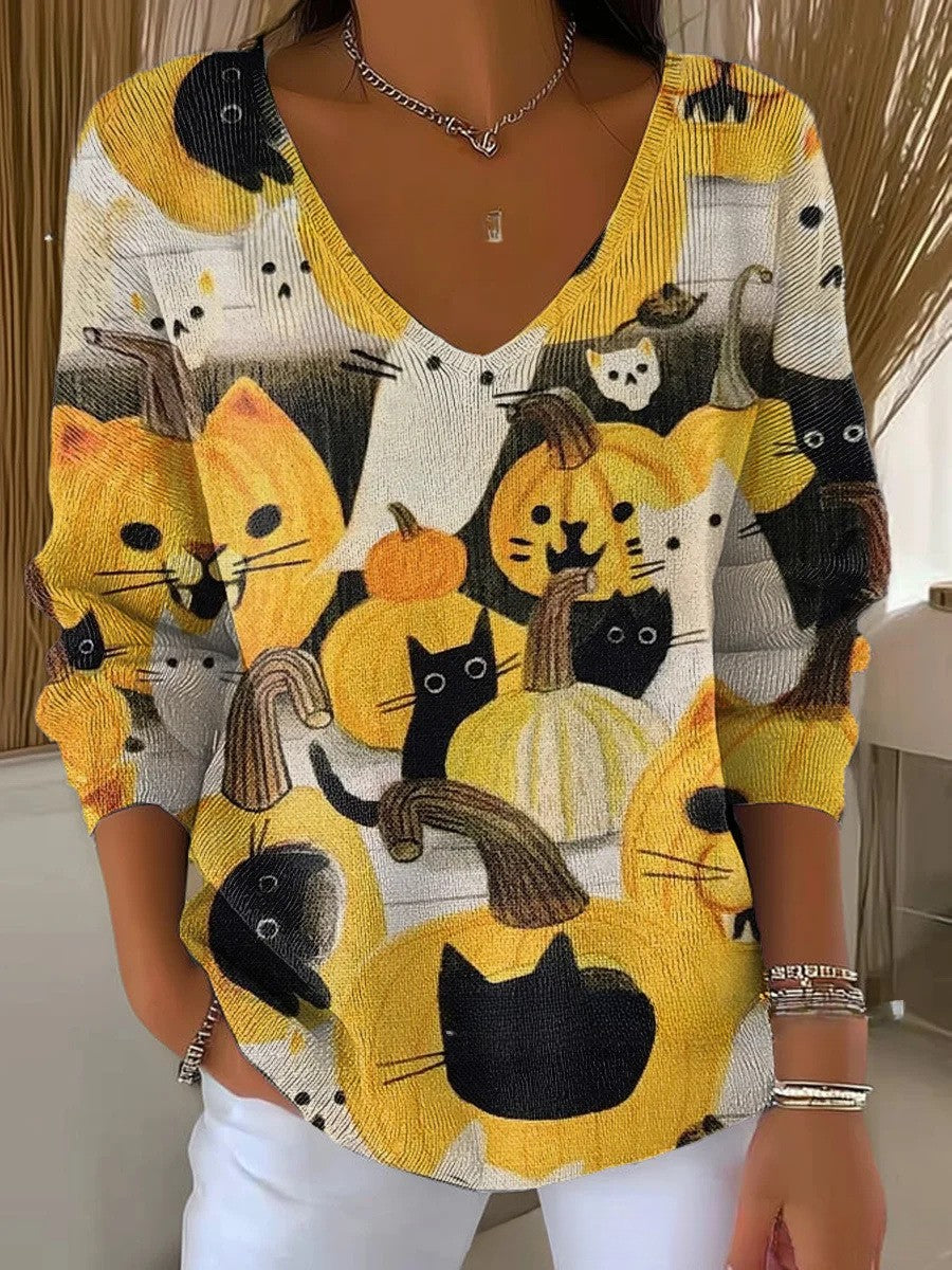 Beatrice | Elegant V-Neck Knit Sweater