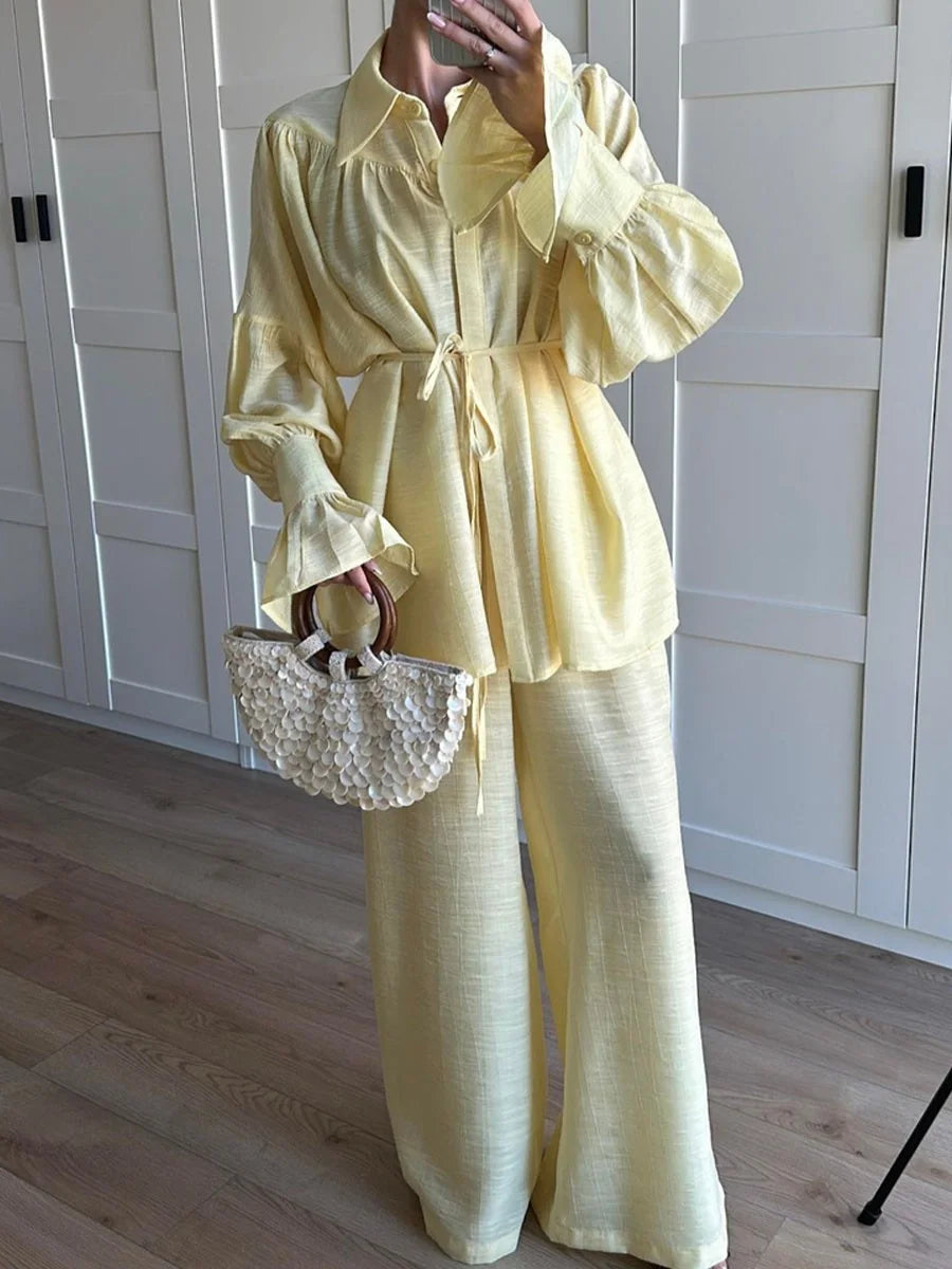 Chic Shirt Casual 2 Piece Set