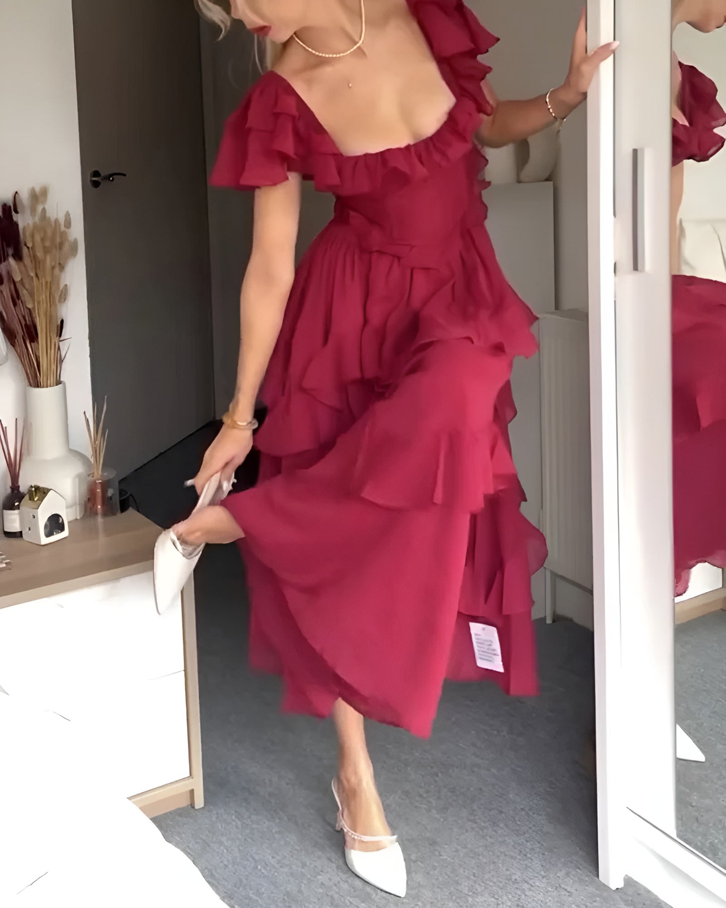 Red Wine Midi Dress