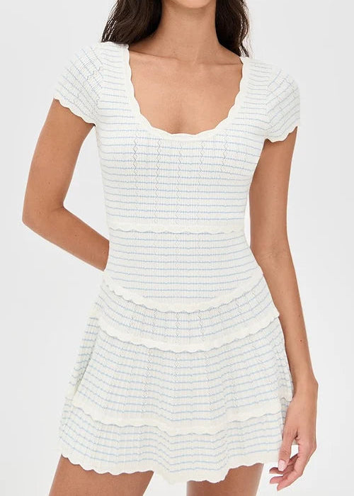 Clarine | Scalloped Knit 2-Piece Set