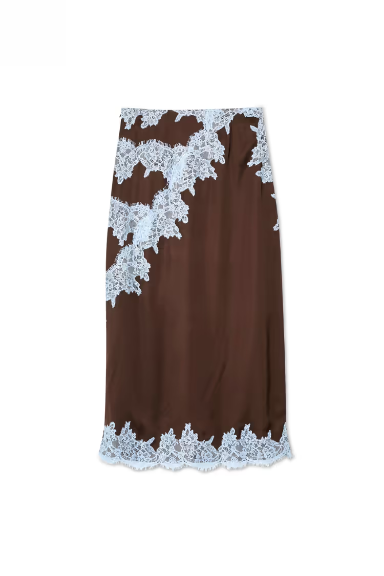 MM| Chocolate Blue Lace Set