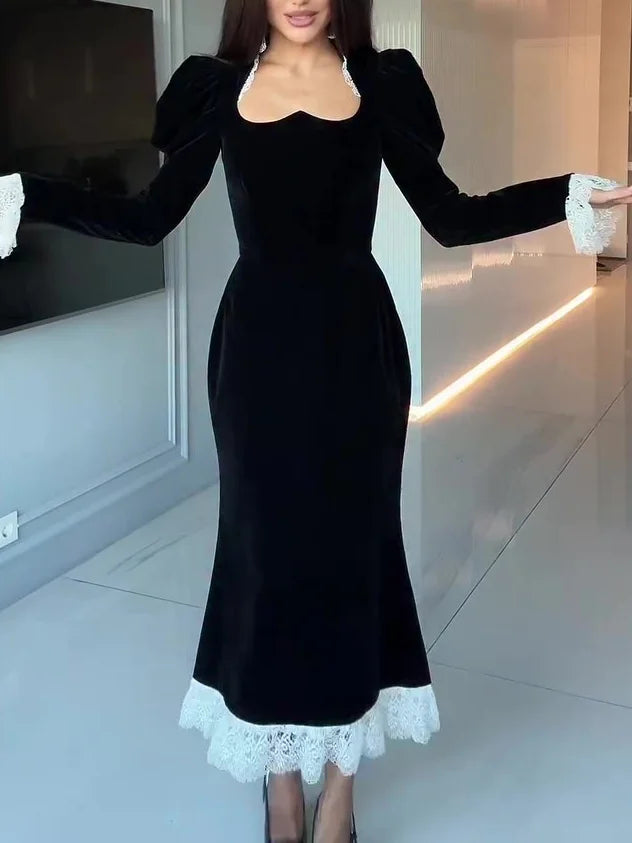 Valencienne Velvet Gown