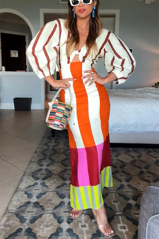 Solara Stripe Maxi Dress