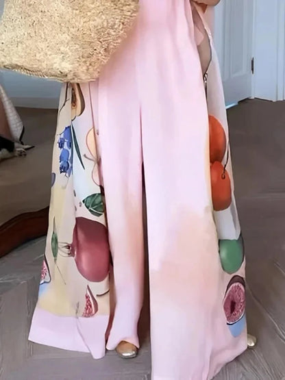 Tropical Pink Wide-Leg Jumpsuit