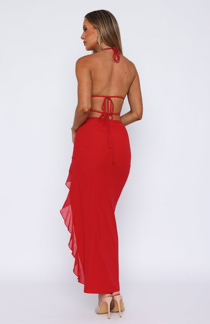 PARINA HALTER NECK MAXI DRESS