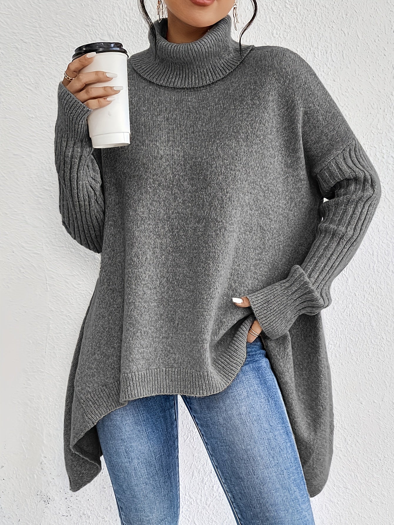 Laila™ | Oversized turtleneck sweater