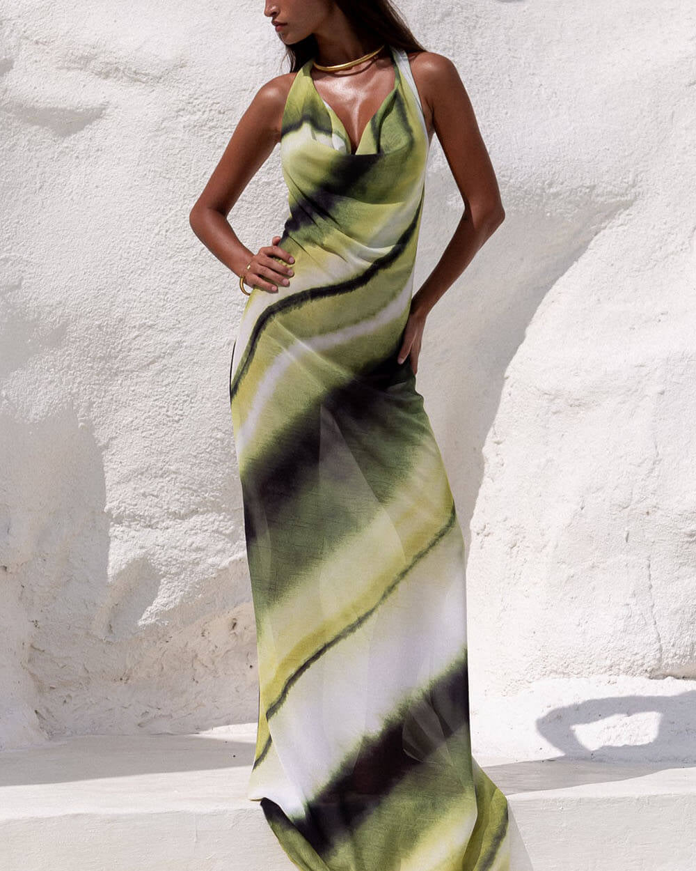 Verde Mirage Gown Dress
