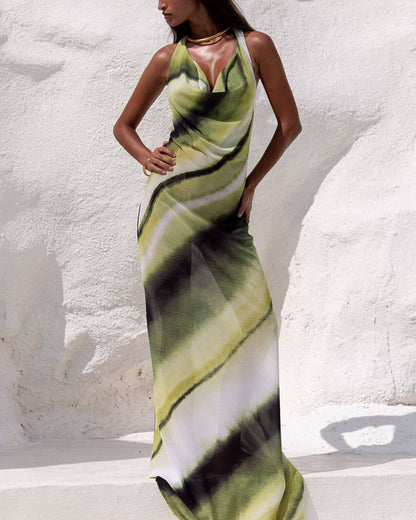 Verde Mirage Gown Dress