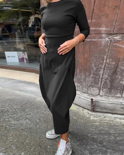 MM|  Long-Sleeve Pocket Dress