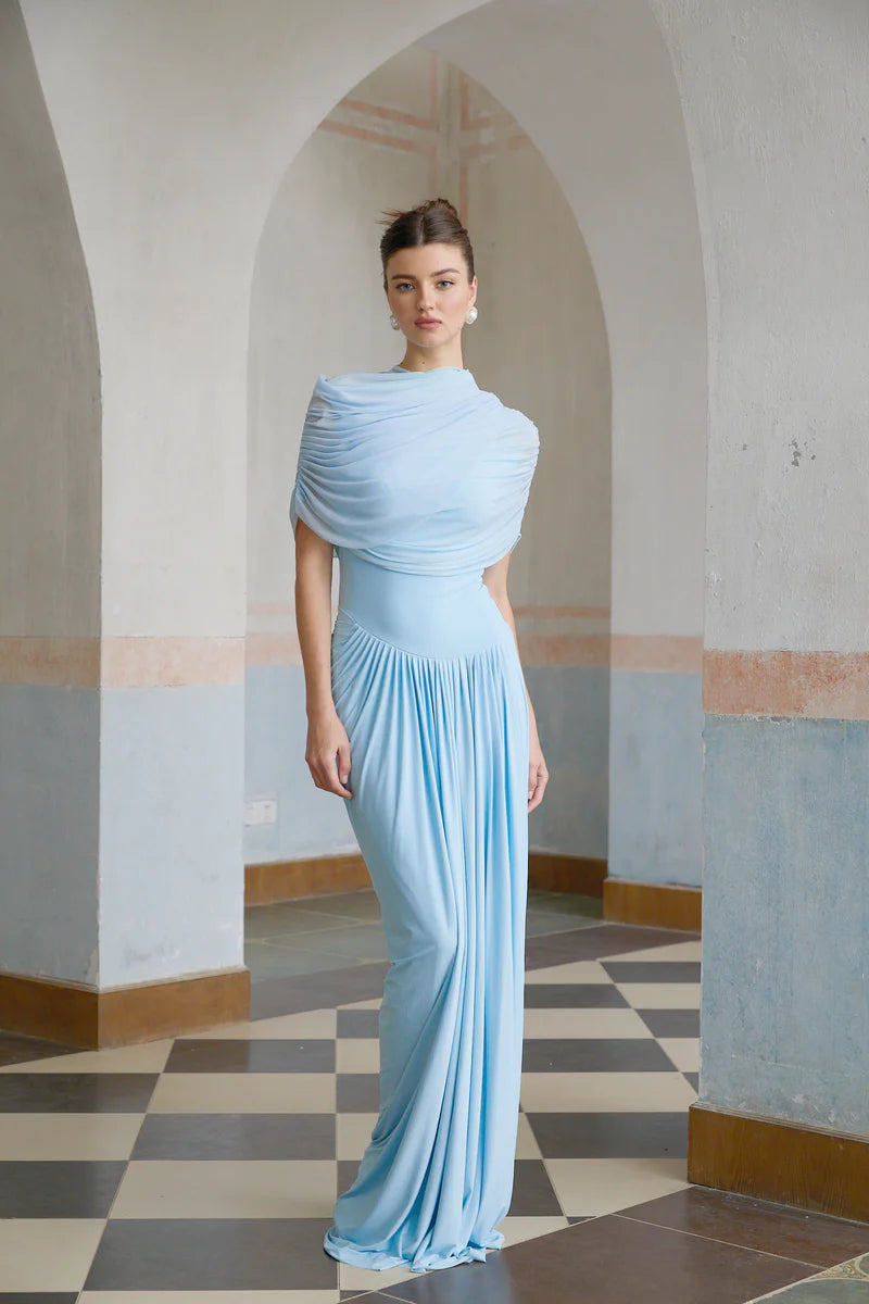 Amara | Baby Blue Silhouette Dress