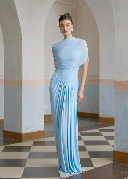Amara | Baby Blue Silhouette Dress