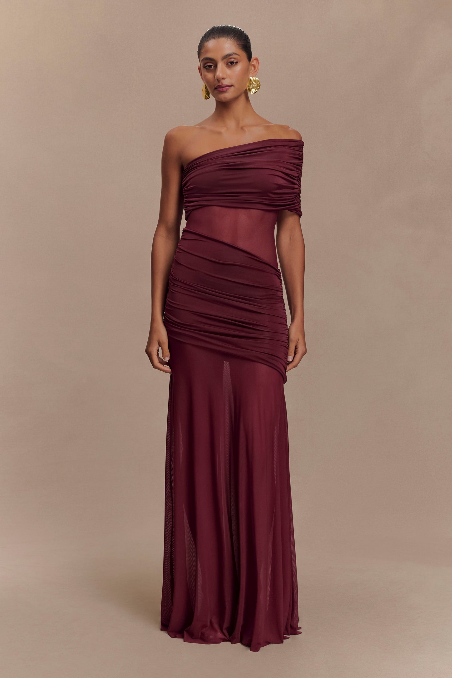 KHAI ONE SHOULDER MAXI DRESS