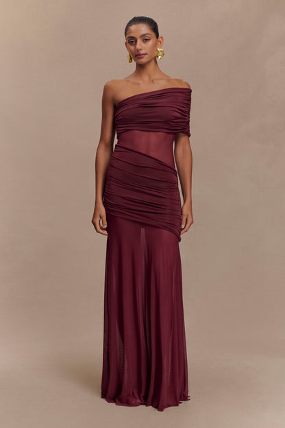 KHAI ONE SHOULDER MAXI DRESS
