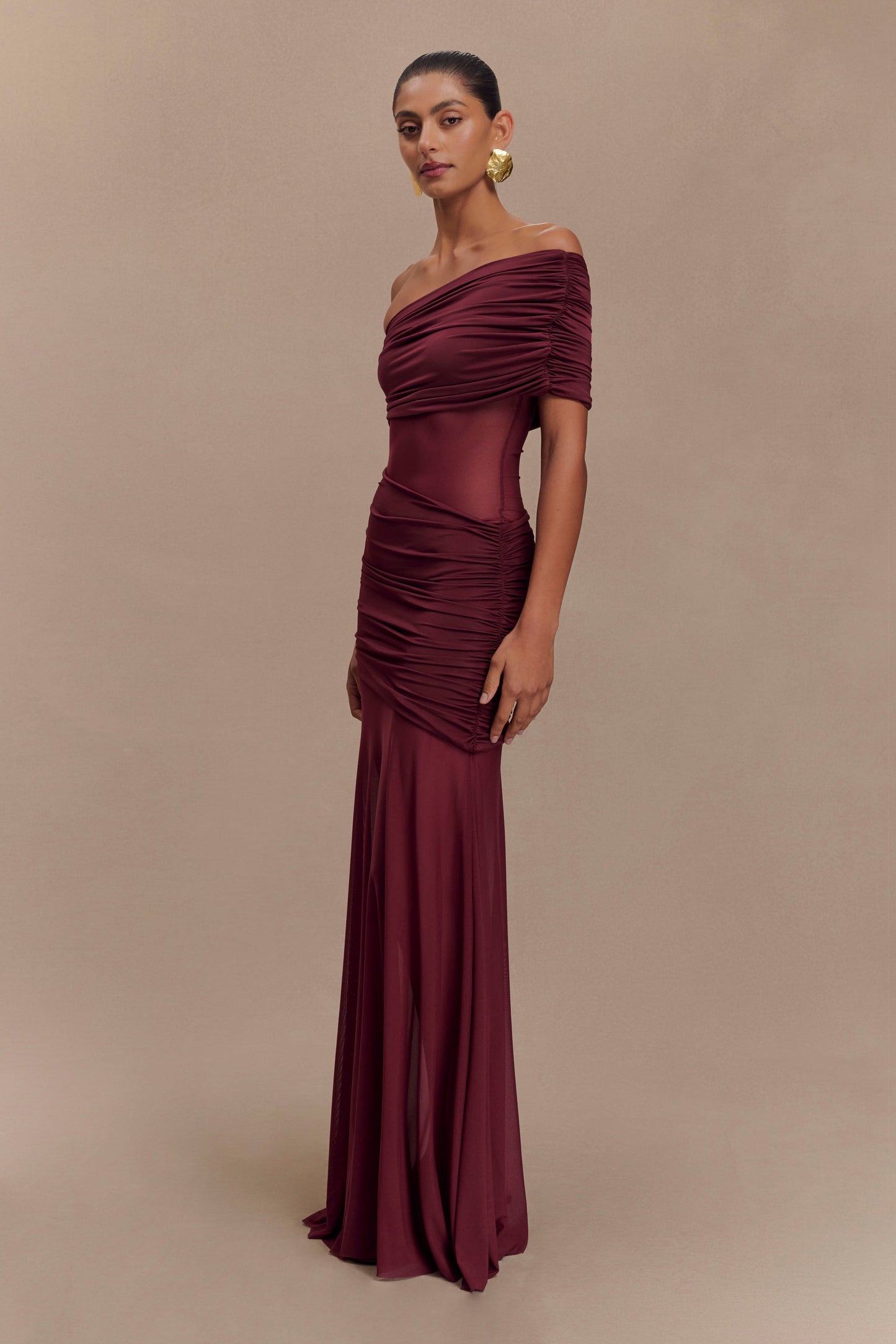 KHAI ONE SHOULDER MAXI DRESS
