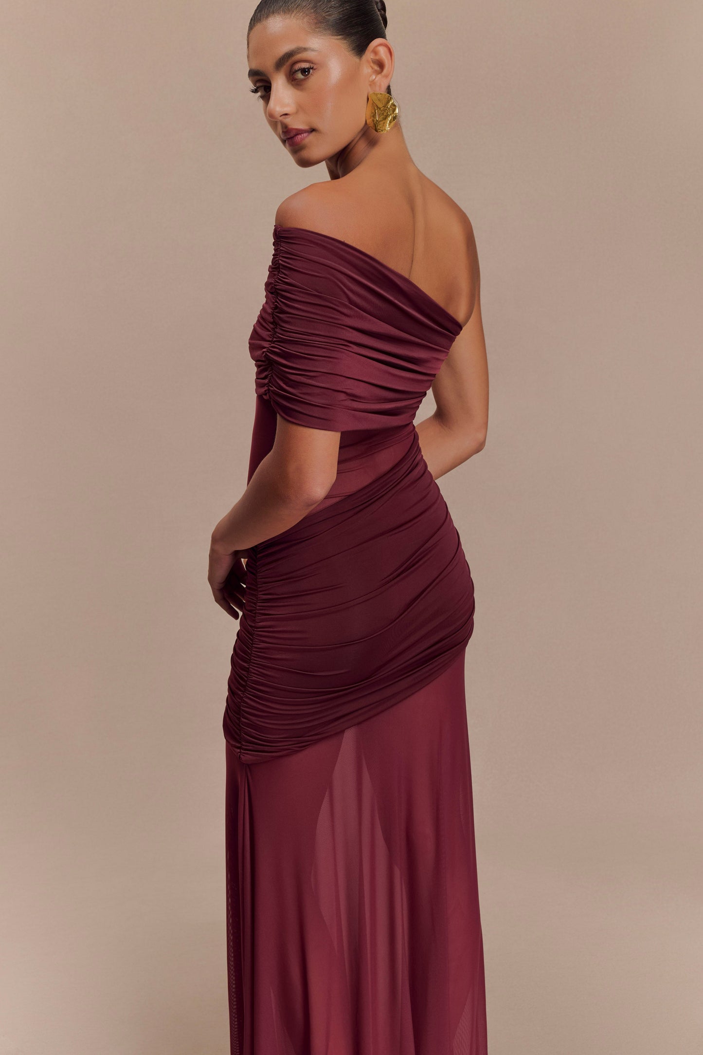 KHAI ONE SHOULDER MAXI DRESS