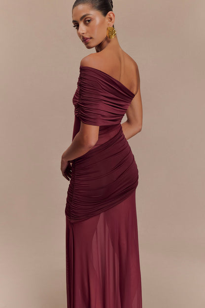 KHAI ONE SHOULDER MAXI DRESS