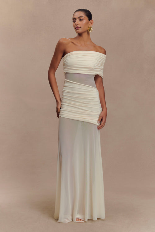 KHAI ONE SHOULDER MAXI DRESS