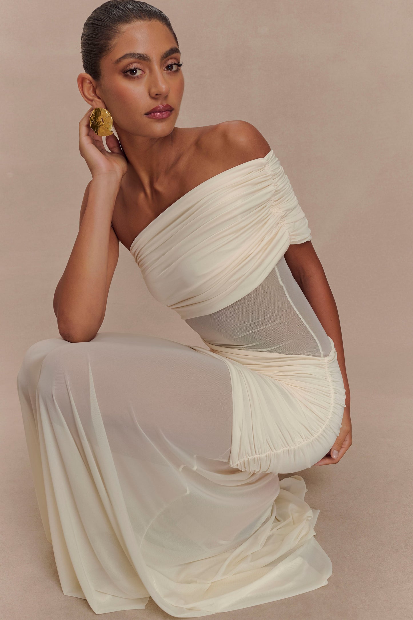 KHAI ONE SHOULDER MAXI DRESS