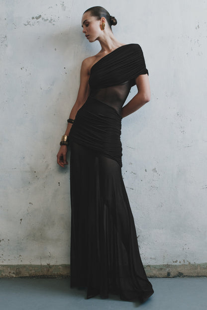 KHAI ONE SHOULDER MAXI DRESS