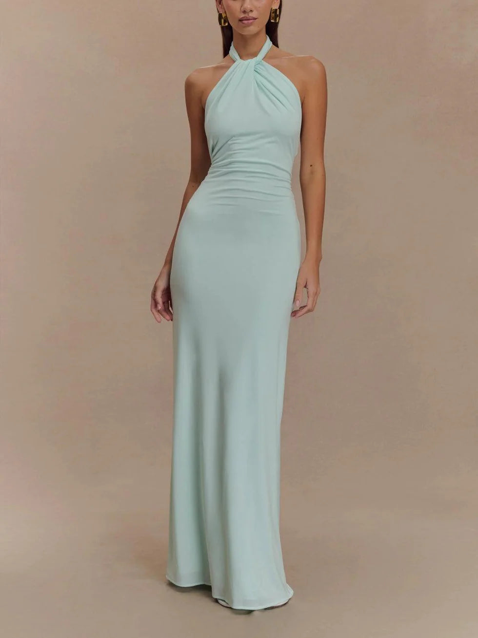 Slinky Halter Maxi Dress