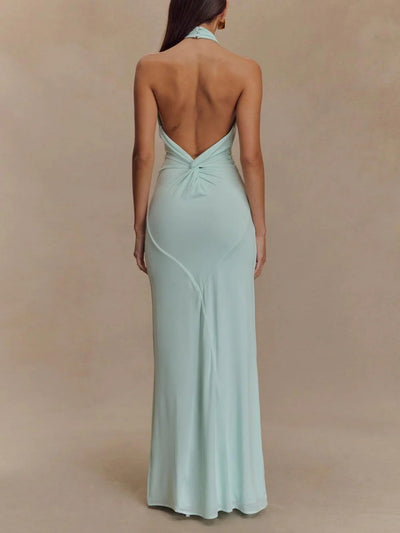 Slinky Halter Maxi Dress
