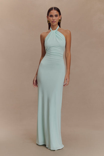 VENETIA SLINKY HALTER MAXI DRESS