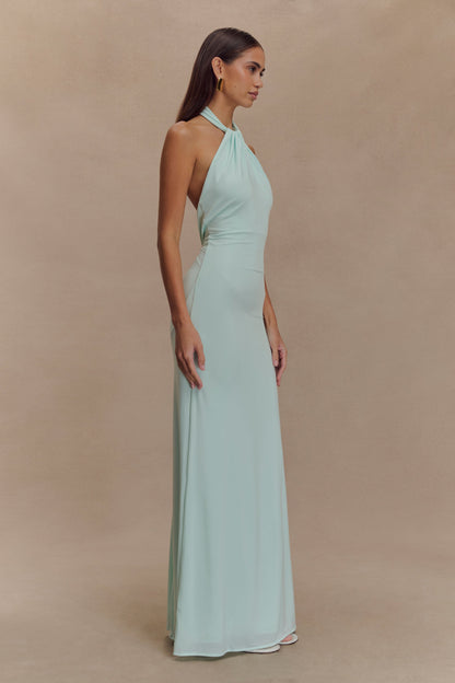VENETIA SLINKY HALTER MAXI DRESS