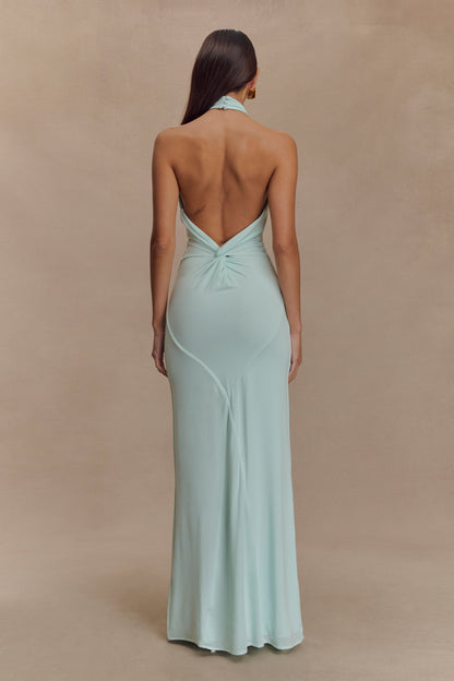 VENETIA SLINKY HALTER MAXI DRESS
