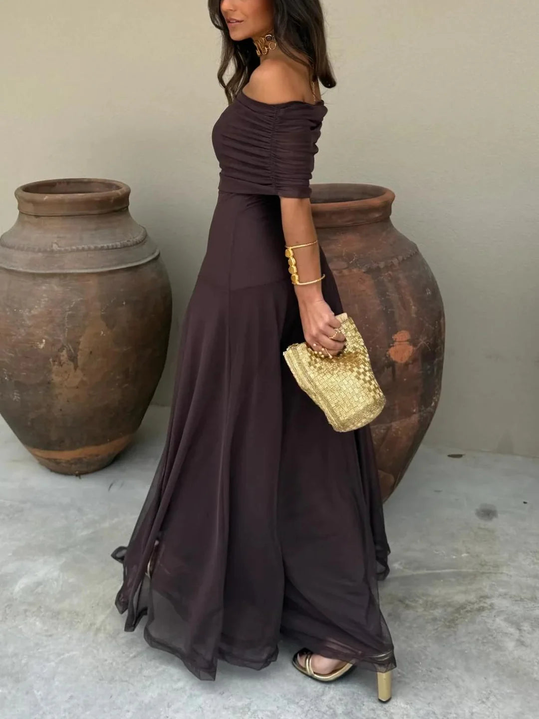 Toledo One Shoulder Maxi Dress