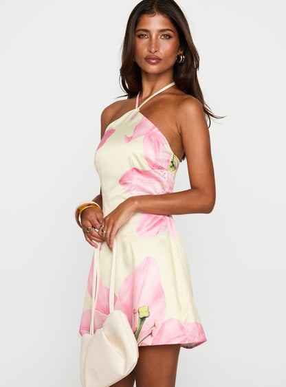 FAYE HALTER MINI DRESS