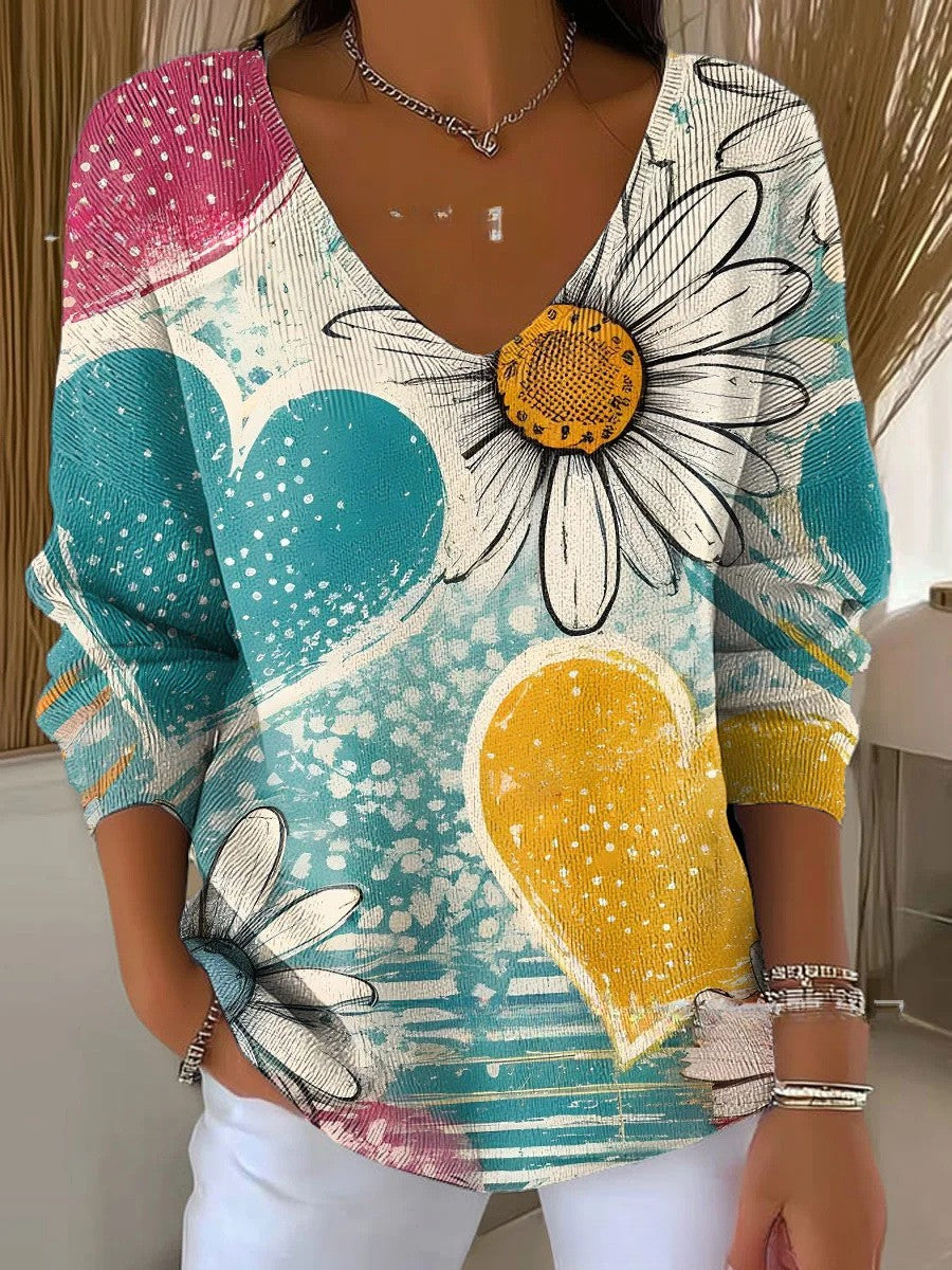 Beatrice | Elegant V-Neck Knit Sweater