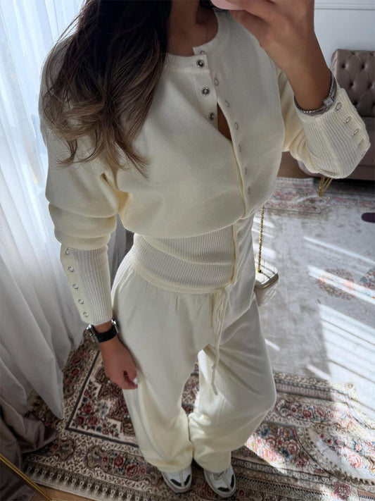 Gabriclle solis style knit two-piece set