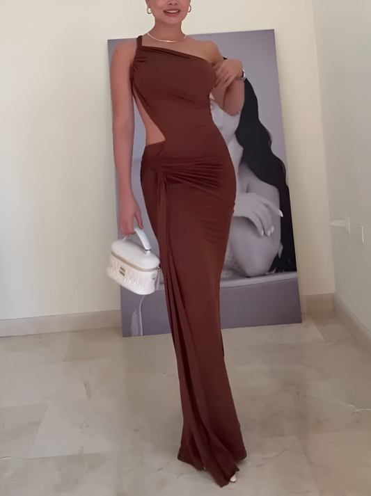 Lunara Bronze Maxi Dress