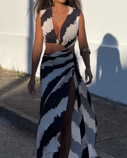 Midnight Mirage Cutout Dress