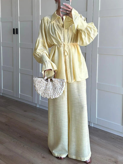 Chic Shirt Casual 2 Piece Set
