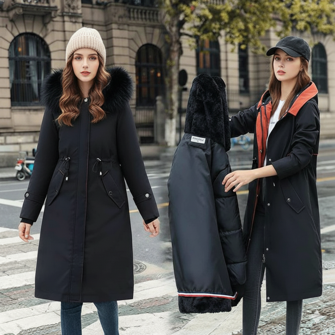 Frostra™ – Hooded Women’s Winter Jacket with Soft Collar