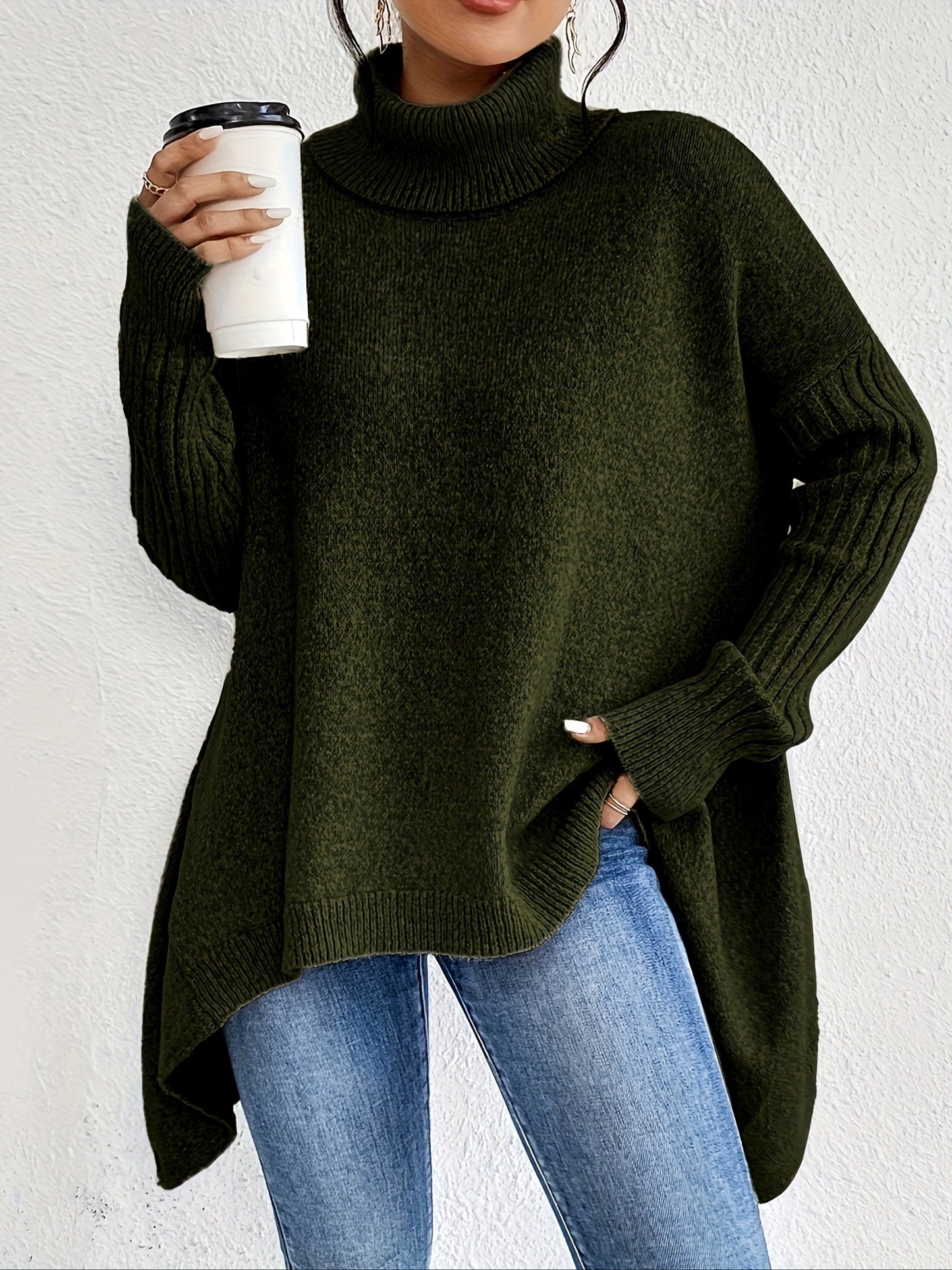 Laila™ | Oversized turtleneck sweater