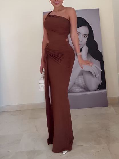 Lunara Bronze Maxi Dress