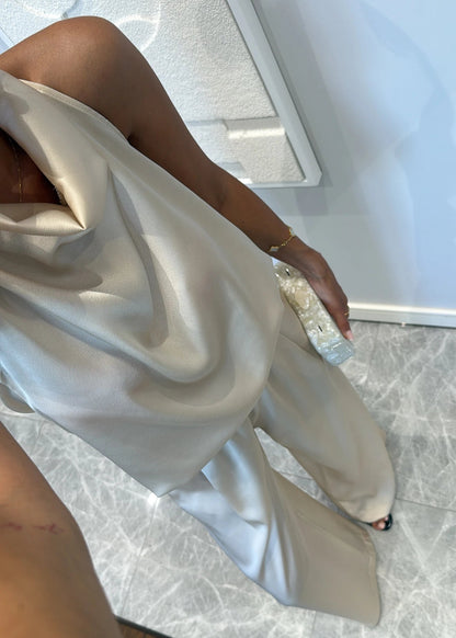 Satin Draped 2 Piece Set