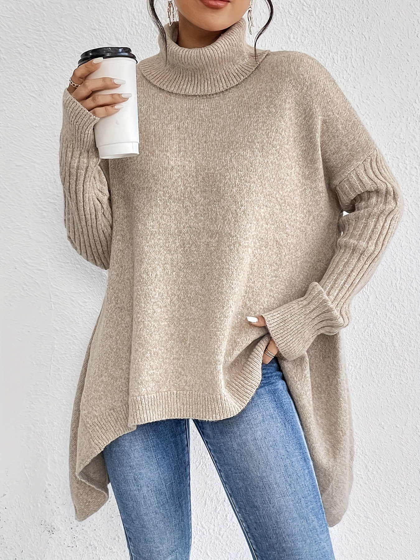 Laila™ | Oversized turtleneck sweater